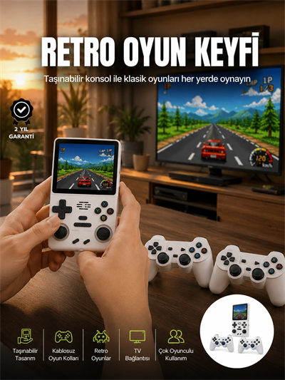 Taşınabilir El Konsolu Kablosuz Gamepadli Yeni Nesil