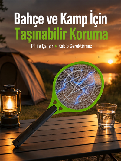 Taşınabilir Elektronik Sinek Kovucu | Balkon, Bahçe ve Kamp İçin İdeal Yeni Nesil