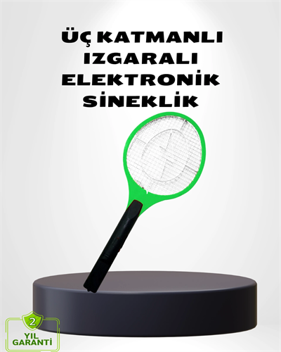 Taşınabilir Elektronik Sineklik – Üç Katmanlı Güvenli Izgara ve Kimyasız Koruma