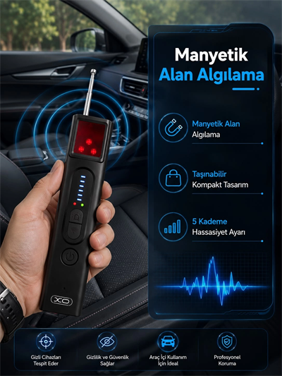 Taşınabilir Gizlilik ve Güvenlik Kontrol Dedektörü