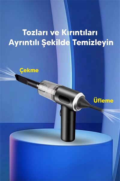 Taşınabilir Kablosuz Elektrikli El Süpürgesi- Ev, Ofis, Araba ,Klavye Temizliği İçin İdeal