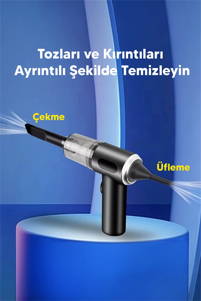 Taşınabilir Kablosuz Elektrikli El Süpürgesi- Ev, Ofis, Araba ,Klavye Temizliği İçin İdeal
