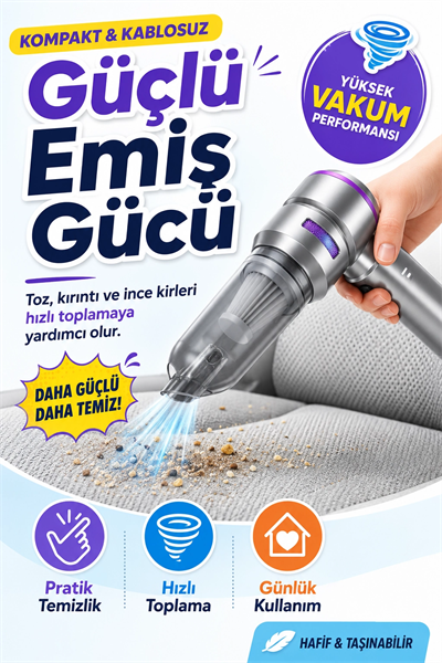 Taşınabilir Kablosuz Vakum Süpürge Ve Hava Üfleme Makinesi Çok Başlıklı Kullanım Seti