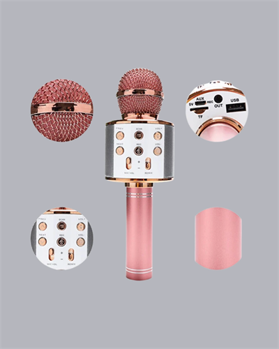 Taşınabilir Karaoke Mikrofon – Bluetooth, USB ve AUX Girişli