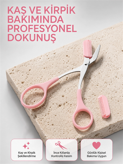 Taşınabilir Kaş ve Kirpik Düzenleme Makası – Ergonomik Tasarım Yeni Nesil