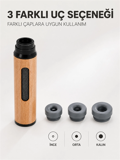Taşınabilir Küllük İnce Orta Kalın 3 Farklı Uçlu Mini Küllük