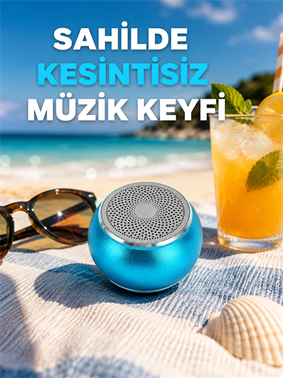 Taşınabilir Mini Bluetooth Hoparlör 9m Menzil Dahili Mikrofon Yeni Nesil