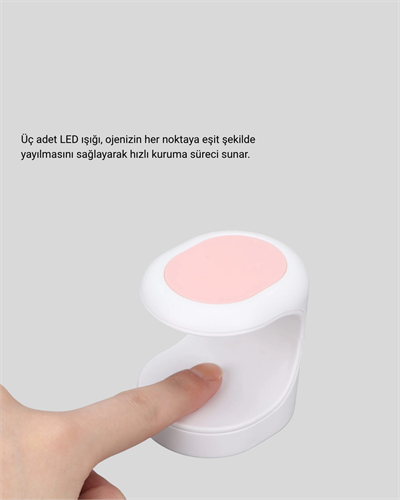 Taşınabilir Mini Oje Kurutma Makinesi 16W UV LED Hızlı Etkili Kurutucu