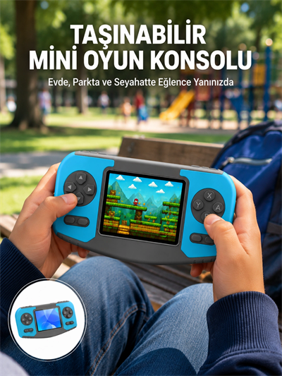 Taşınabilir Mini Video Oyun Konsolu Ergonomik Tasarım