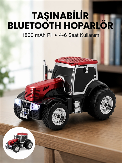 Taşınabilir Nostaljik Araç Tasarımlı Bluetooth Hoparlör
