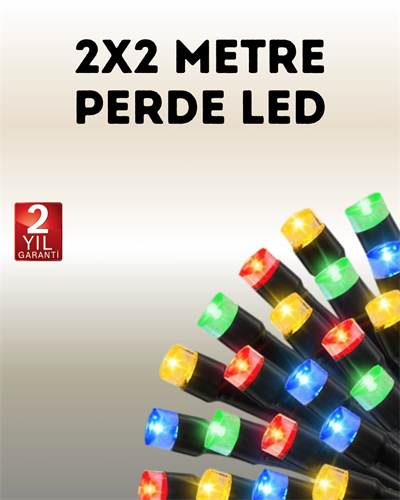 Taşınabilir Pil İle Çalışan LED Işık – 2x2 Metre Perde Modeli