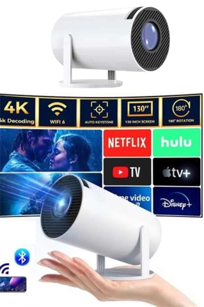 Taşınabilir Projeksiyon Ayaklı Projektör Android Uyumlu HDMI Girişli