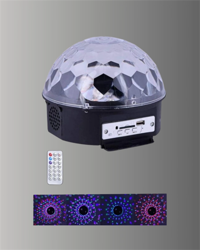 Taşınabilir RGB Disko Topu Bluetooth ve Uzaktan Kumanda Özellikli