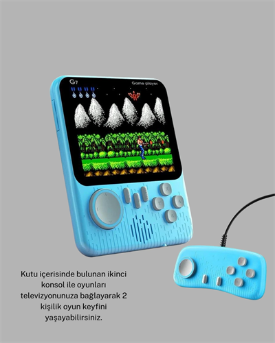 Taşınabilir Retro Oyun Konsolu – 3.5 İnç LCD, 666 Klasik Oyun, TV Destekli