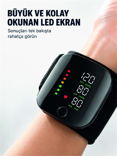 Taşınabilir Şarjlı Bilekten Tansiyon Ölçer Pratik Kullanım