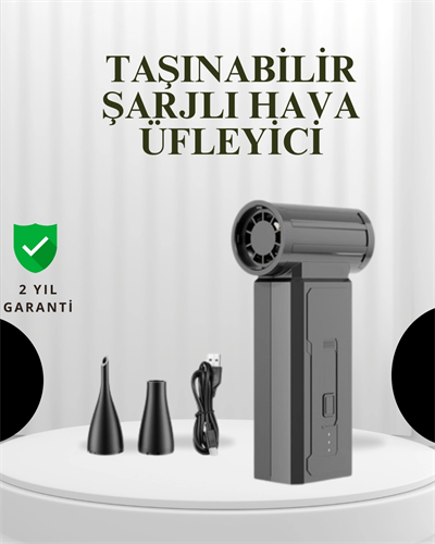 Taşınabilir Şarjlı Güçlü Hava Üfleme Aleti Çok Yönlü Kullanım