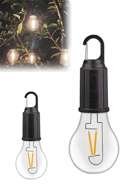 Taşınabilir Şarjlı Led Ampul Askılı Lamba Kamp Bahçe Lambası