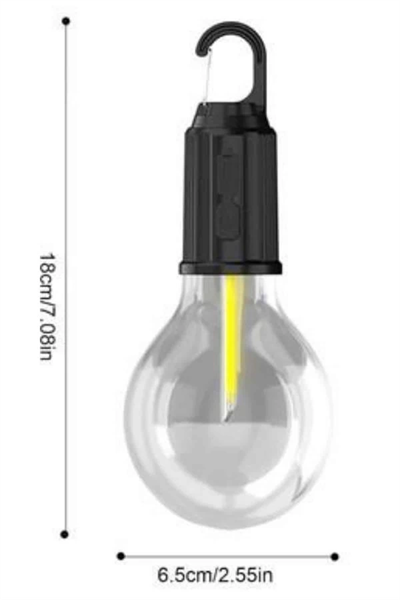 Taşınabilir Şarjlı Led Ampul Askılı Lamba Kamp Bahçe Lambası