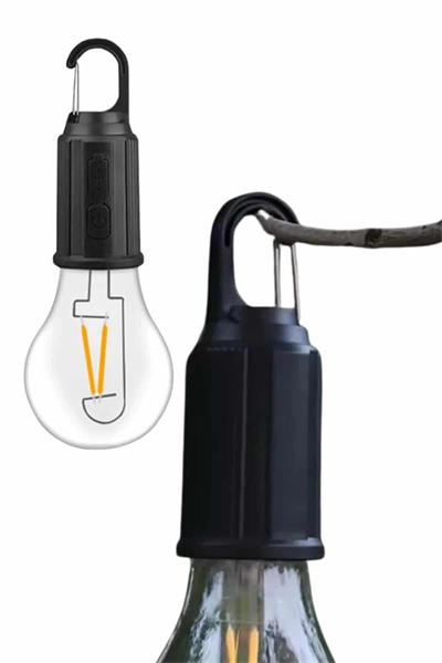 Taşınabilir Şarjlı Led Ampul Askılı Lamba Kamp Bahçe Lambası