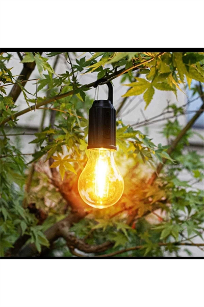 Taşınabilir Şarjlı Led Ampül Outdoor Kamp Bahçe Lambası 10W Askılı Kırılmaz Led Işık