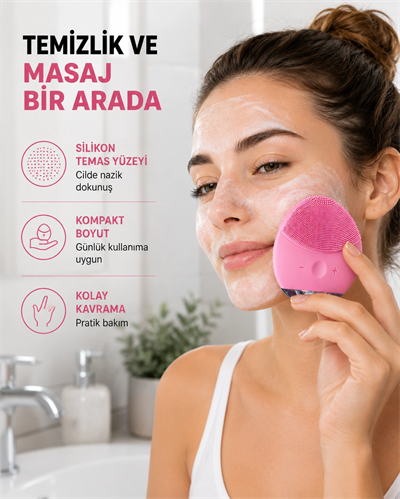 Taşınabilir Silikon Masaj Aleti – Derin Temizlik, Yüz ve El Kullanımına Uygun Yeni Nesil