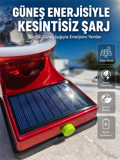 Taşınabilir Solar LED Parti Lambası USB Şarjlı Renkli Dekoratif Aydınlatma