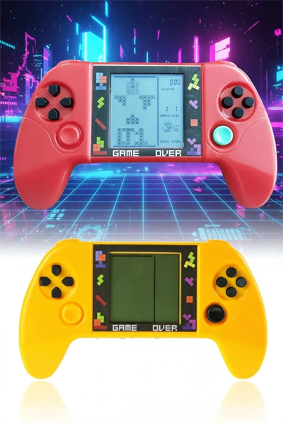 Taşınabilir Tetris Oyun Konsolu Renkli Retro Oyun Aleti Çocuklar İçin Eğlenceli Mini Konsol