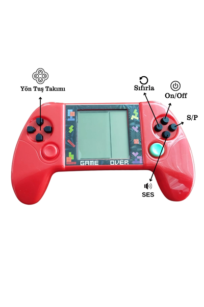 Taşınabilir Tetris Oyun Konsolu Renkli Retro Oyun Aleti Çocuklar İçin Eğlenceli Mini Konsol