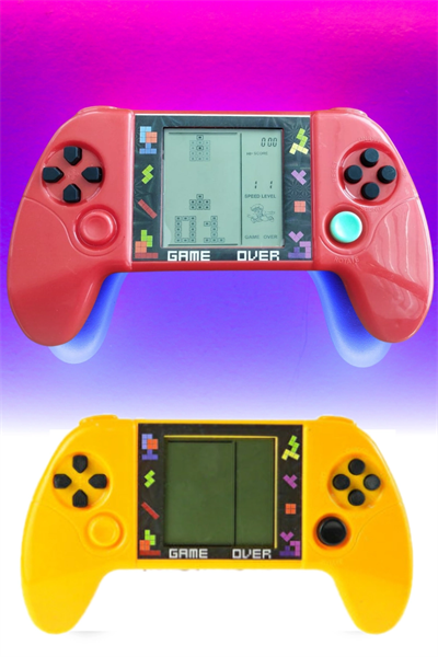Taşınabilir Tetris Oyun Konsolu Renkli Retro Oyun Aleti Çocuklar İçin Eğlenceli Mini Konsol
