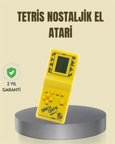 Taşınabilir Tetris Oyunu El Konsolu – Dayanıklı Plastik, Pil ile Çalışan Retro Oyun Aleti