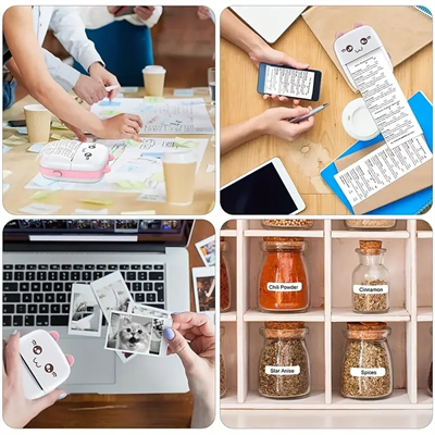 Taşınabilir Yazıcı, Mini Cep Kablosuz Termal Yazıcı Android İos Akıllı Telefonlar İçin Uygun, Bt Mürekkepsiz Baskı, Etiketler, Fişler, Fotoğraflar, Notlar, Öğrenme Bx40