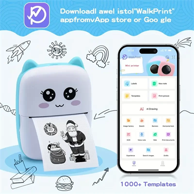 Taşınabilir Yazıcı, Mini Cep Kablosuz Termal Yazıcı Android İos Akıllı Telefonlar İçin Uygun, Bt Mürekkepsiz Baskı, Etiketler, Fişler, Fotoğraflar, Notlar, Öğrenme Bx40