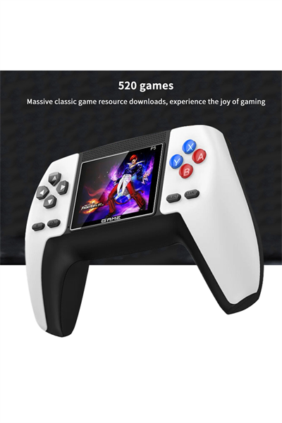 Taşınabilir mini el atari 500 oyunlu şarjlı kırmızı AV TV uyumlu Bluetooth yok - Elektronik