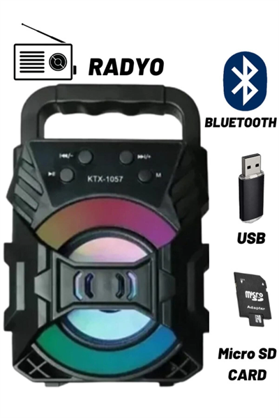 Taşınabilir mini ışıklı bluetooth bilgisayar hoparlörü turkuaz renk 2 yıl garantili