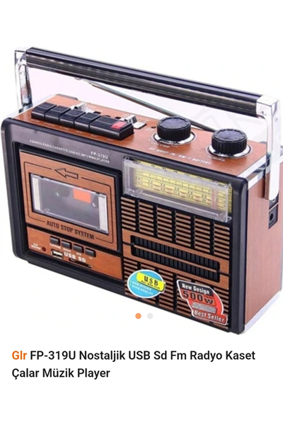 Taşınabilir nostaljik radyo USB kart FM radyo kaset çalar Bluetooth kırmızı 2 yıl garantili
