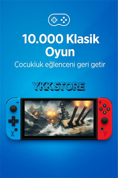 Taşınabilir oyun konsolu 7 inç IPS HD ekran 10000 oyun 2000mAh pil Bluetooth çok renkli