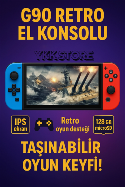 Taşınabilir oyun konsolu 7 inç IPS HD ekran 10000 oyun 2000mAh pil Bluetooth çok renkli