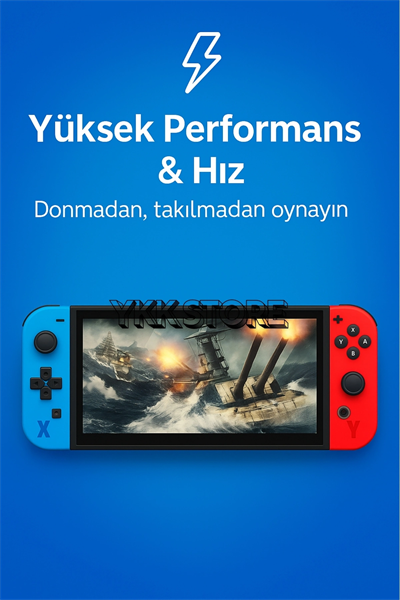 Taşınabilir oyun konsolu 7 inç IPS HD ekran 10000 oyun 2000mAh pil Bluetooth çok renkli