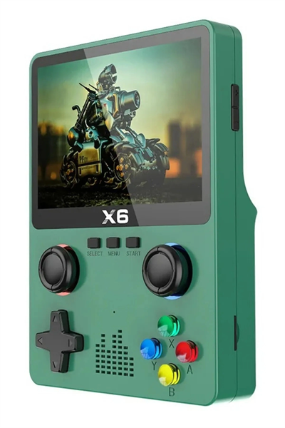 Taşınabilir retro oyun konsolu yeşil renk oyunlu HD görüntü bluetooth yok - Elektronik