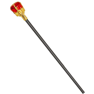 Taşlı Altın Renk Prenses Tacı Ve Kırmızı Kraliyet Prenses Asası Bx40