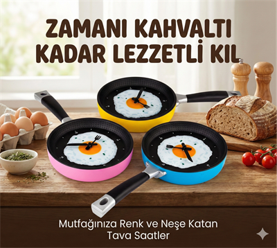 Tava Konseptli Duvar Saati