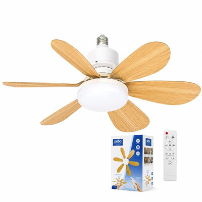 Tavan Vantilatörü ve LED Avize - Uzaktan Kumandalı - 6 Kanatlı - 52 cm