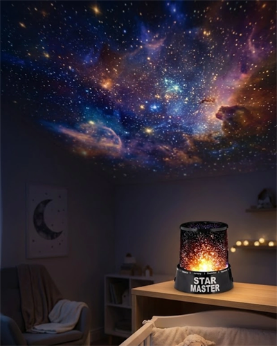 Tavana Yıldız Yansıtan Projeksiyon Gece Lambası USB Çalışan