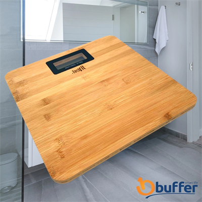Techfit Bambu Banyo Baskülü Yüksek Hassasiyetli Darbelere Dijital Dayanıklı Terazi Tf 1065 Max 180kg Bx40