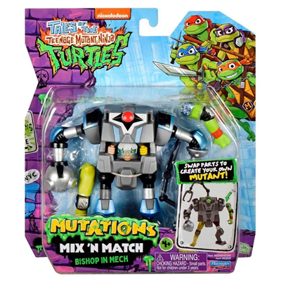 Teenage Mutant Ninja Turtles Mutations Mix N Match Bishop in Mech Figürü