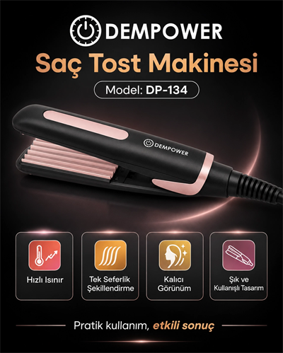 Tek Seferlik Şekillendirme İçin Saç Tost Makinesi ve Kalıcı Görünüm Veren Saç Şekillendirici