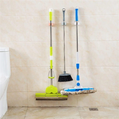 Tekli Duvara Yapışkanlı Mop Tutucu Aparat Sopa Askısı Bx40