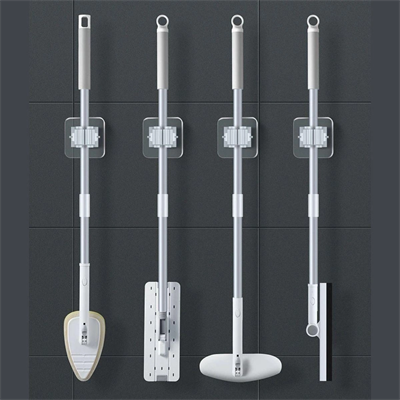 Tekli Duvara Yapışkanlı Mop Tutucu Aparat Sopa Askısı Bx40