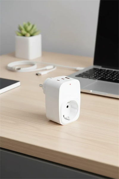 Tekli Yüksek Voltaj Korumalı Duvar Prizi 2x Type-c 1x Usb Çıkışlı Priz Grup Priz Çoğaltıcı Beyaz