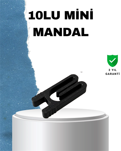 Tekrar Kullanılabilir Poşet Mandalı Siyah 10 Adet